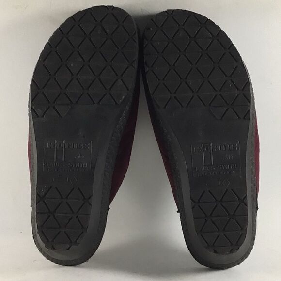 Rohde womens mule clogs suede shoes red black size EU 36 US 5.5 - Picture 7 of 8